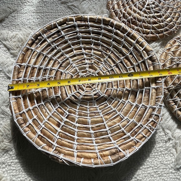 Set of 3 Water Hyacinth Basket Wall Plaques - Picture 4 of 6